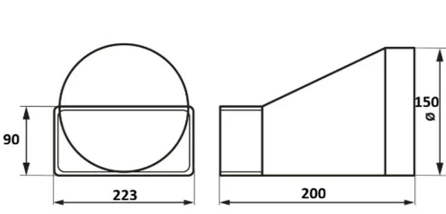 Franke Переходник СПКП D150 эксцентриковый 220х90 пластик (112.0757.767)